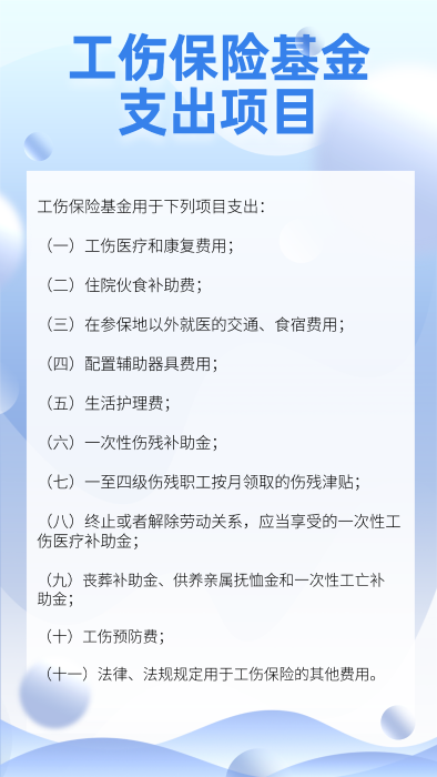 工傷保險基金支出項目